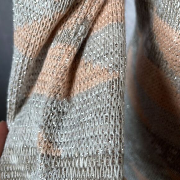 Absolutely Creative Worldwide Shimmering Aztec Cowl Neck Sweater (Medium) - Picture 8 of 10